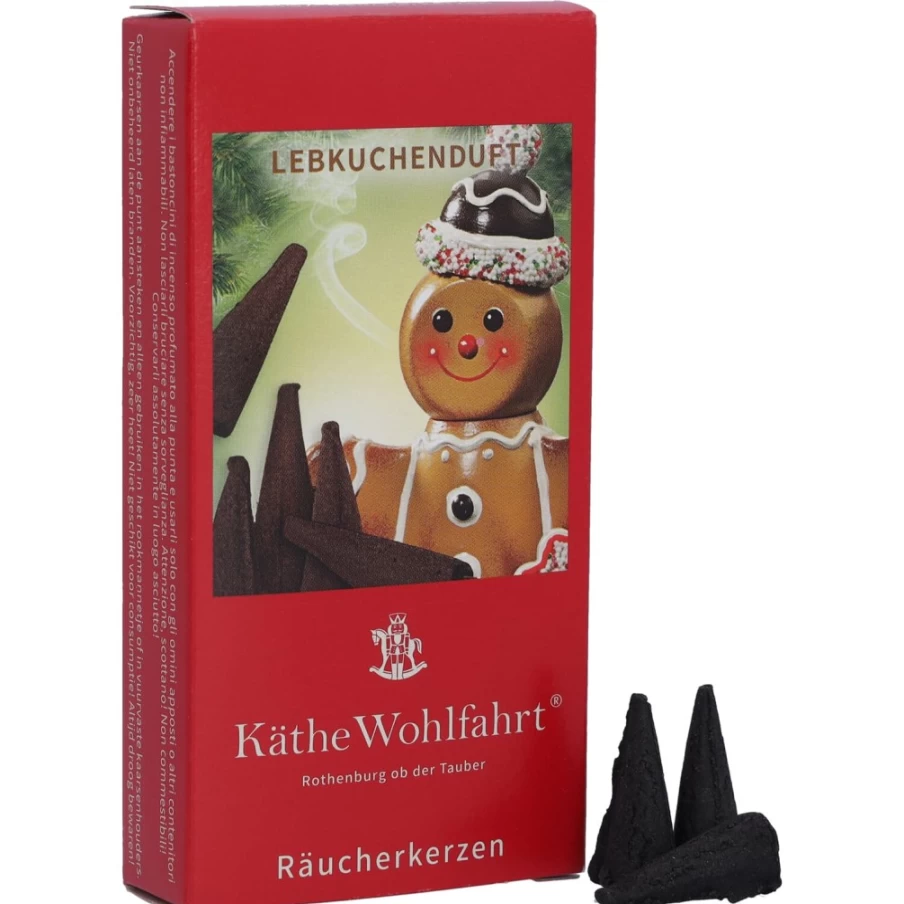 Käthe Wohlfahrt Gingerbread Scented Incense Cones - Large Holiday Aromatherapy Gifts