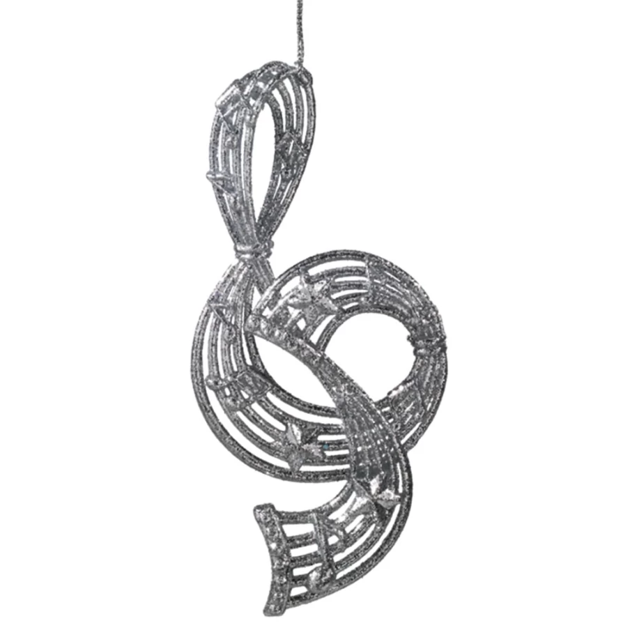 Käthe Wohlfahrt Sterling Silver Clef Charm Pendant - Elegant Musical Note Jewelry