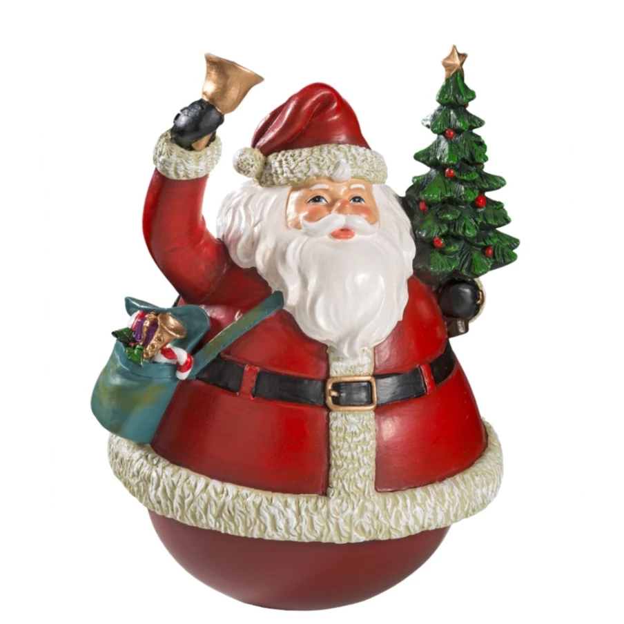 "Käthe Wohlfahrt Roly Poly Santa Christmas Music Box – Handmade German Collectible"
