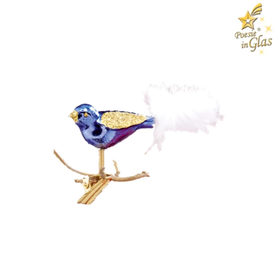 Poesie in Glas Glassbird Decanter - Elegant Purple and Gold Accents for Premium Spirits