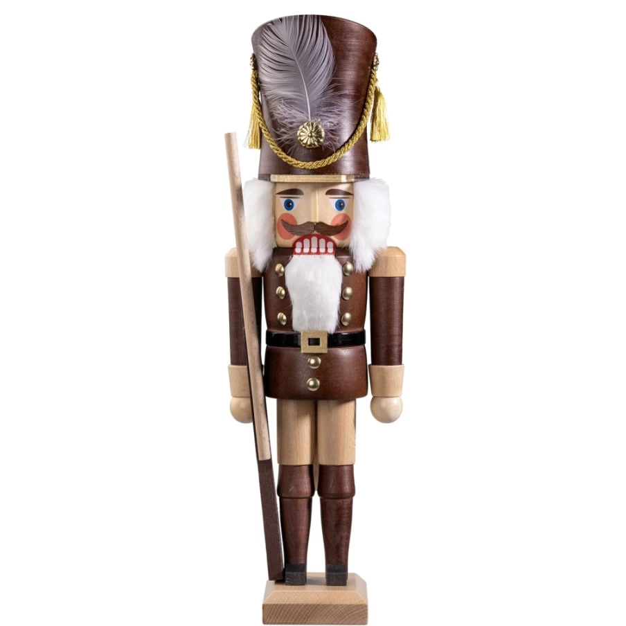 HODREWA 15.75 Inch Brown Nutcracker Soldier Toy - British Royal Guard Christmas Decoration