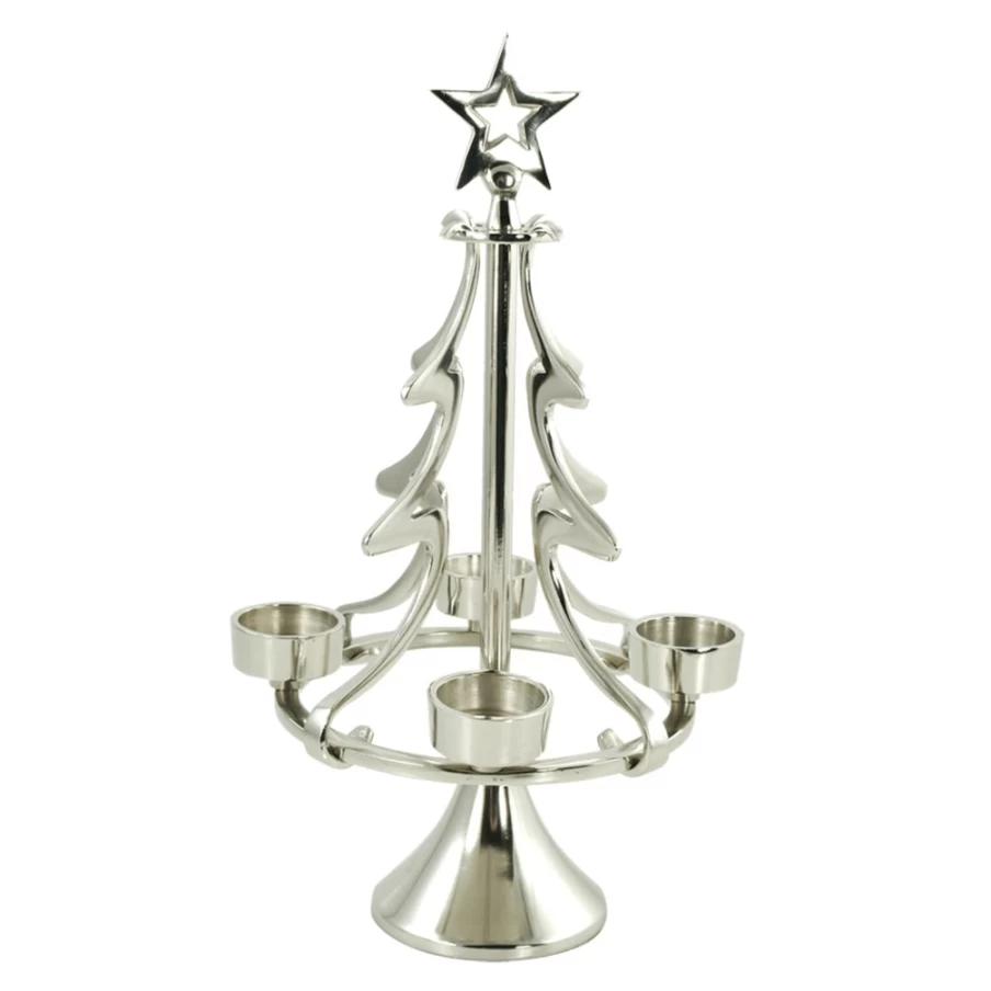 Käthe Wohlfahrt Christmas Tree Candle Holder - Decorative Holiday Tealight Stand