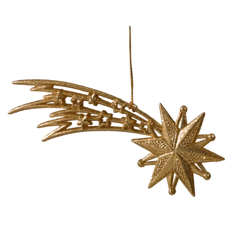 "Käthe Wohlfahrt Gold Glitter Shooting Star - Decorative Christmas Ornament"