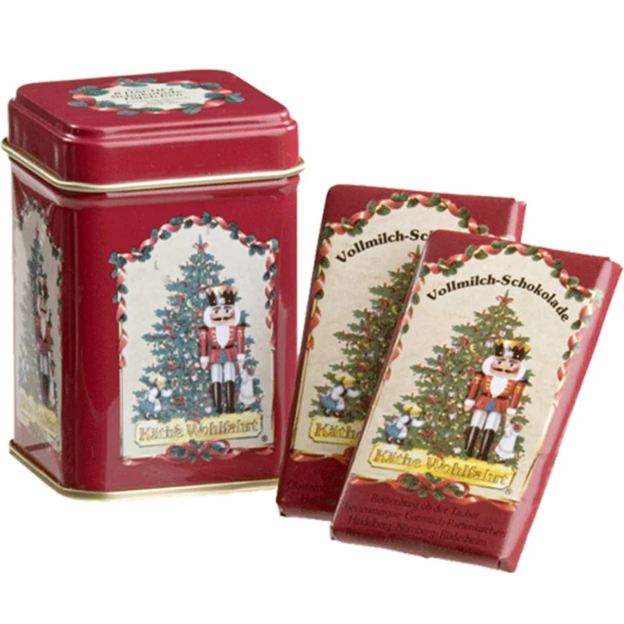"Käthe Wohlfahrt Individually Wrapped Chocolate Assortment - 8 Premium Chocolates in Decorative Tin Can"