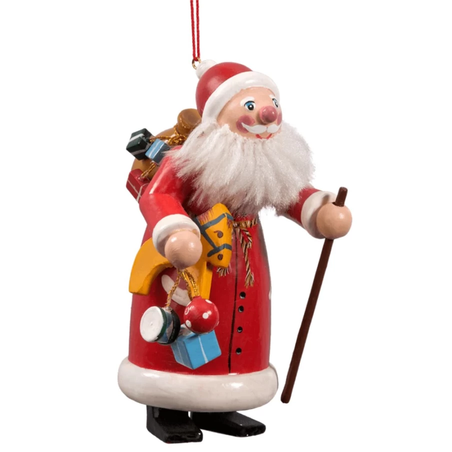 "Käthes Original Santa Claus Figurine Holding Christmas Gifts - Handcrafted Holiday Decoration"