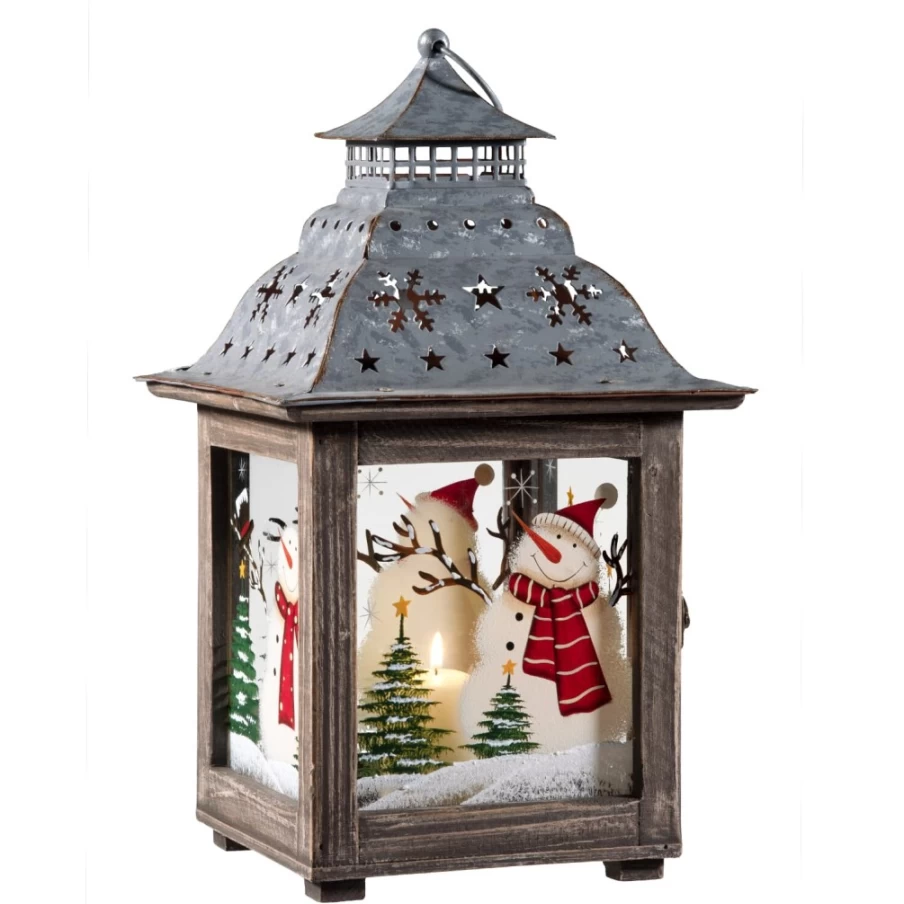 Käthe Wohlfahrt Snowing Lantern "Hooray, It's Snowing" Christmas Decoration