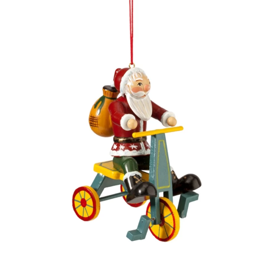 "Käthes Original Santa on Tricycle - Festive Christmas Decoration Collectible"