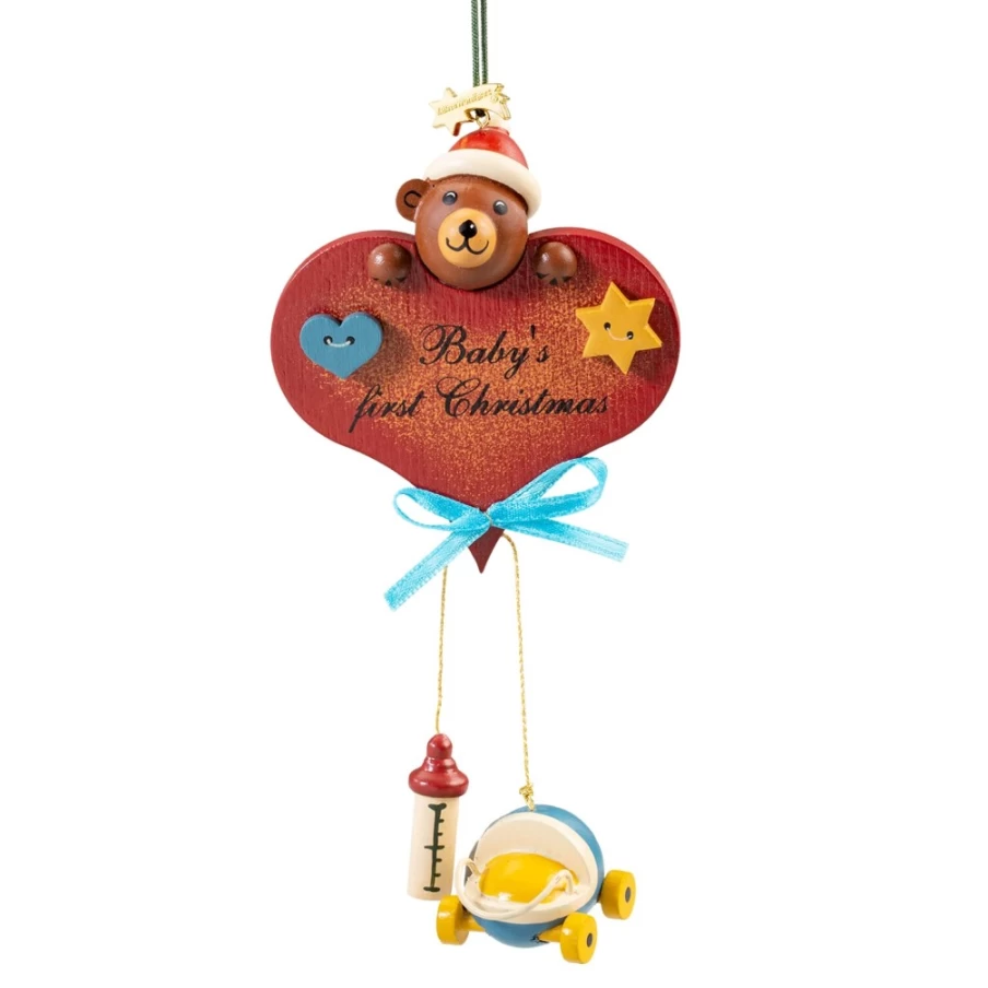 Käthes Original Baby's First Christmas Teddy Bear - Soft Cuddly Keepsake Gift for Newborns