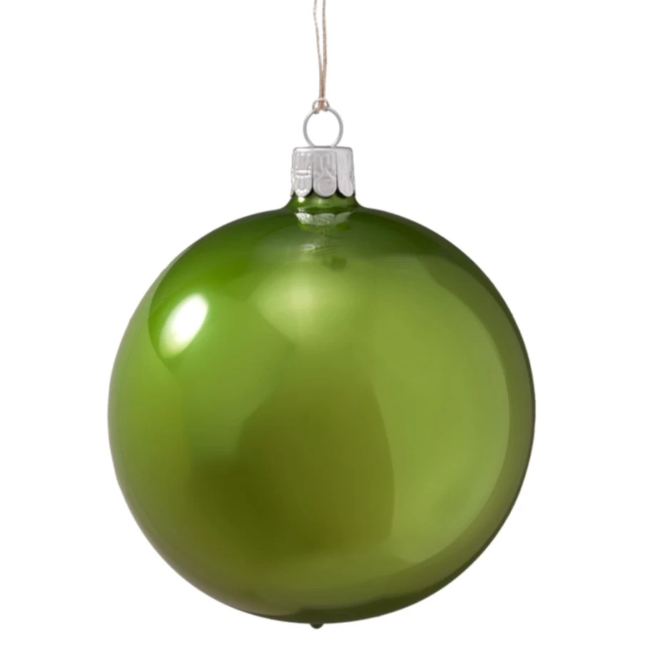 Käthe Wohlfahrt Opal Green Glass Bauble – 10 cm Christmas Tree Ornament