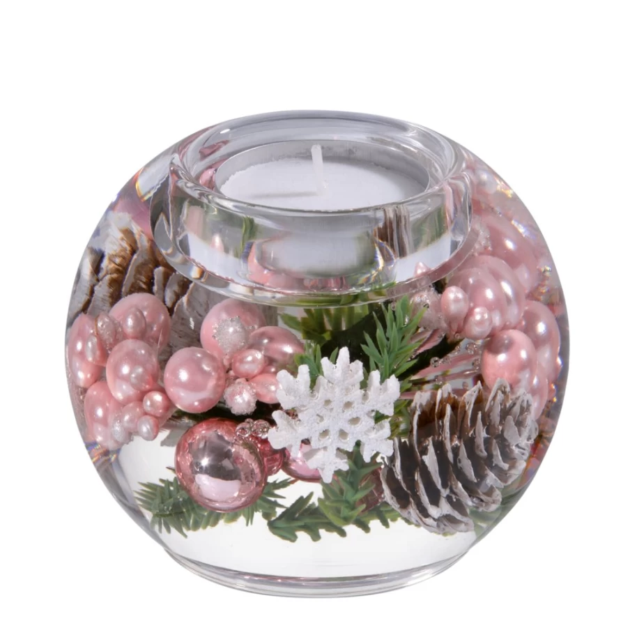 Käthe Wohlfahrt Frozen Nature Dreamlight Mercury Glass Candle Holder