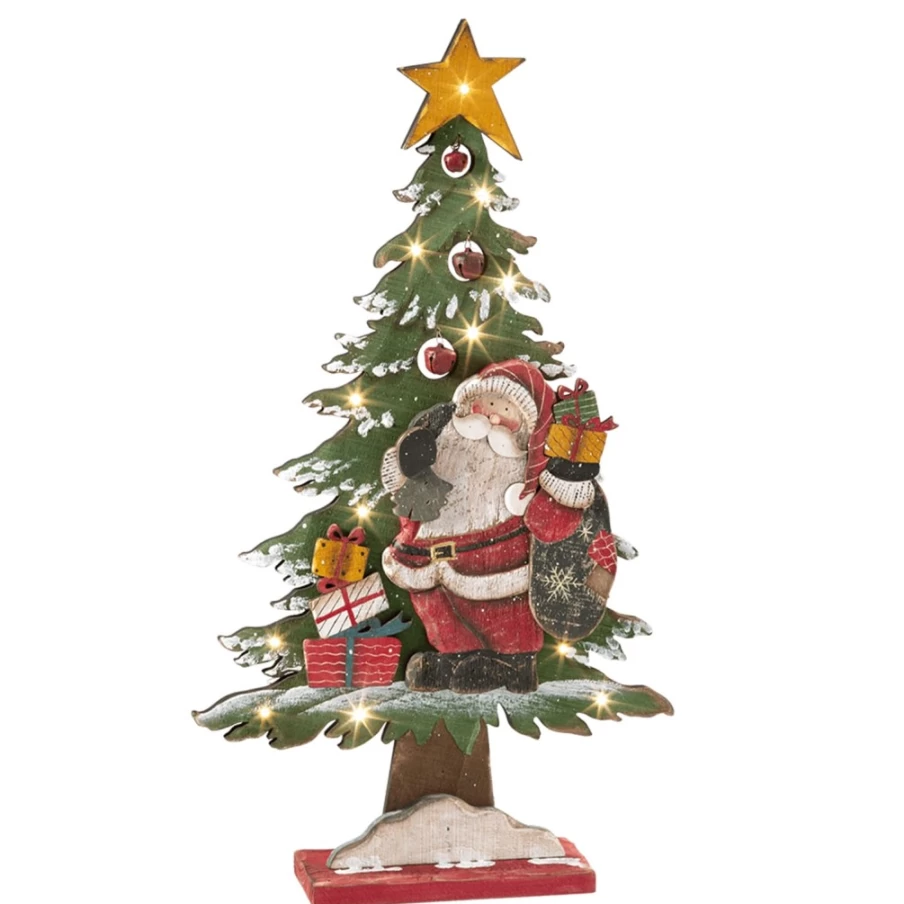 "Käthe Wohlfahrt Christmas Tree with Santa - Festive Holiday Decor"