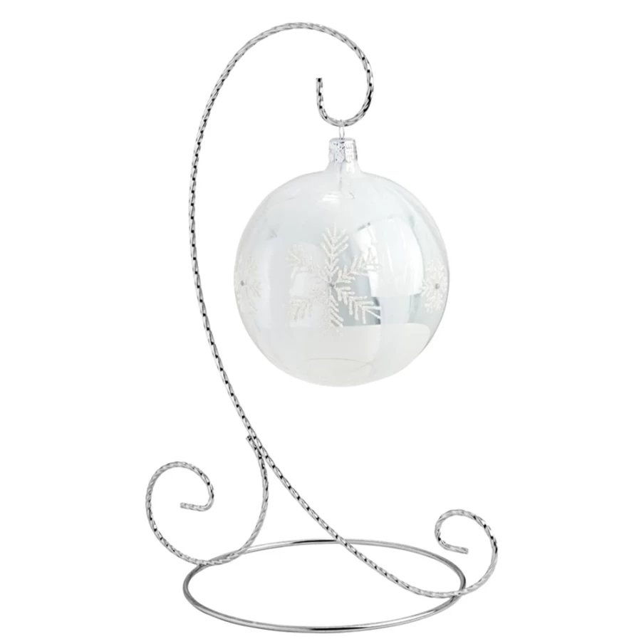 "Käthe Wohlfahrt Large Silver Ornament Stand - Elegant Christmas Decoration Display"