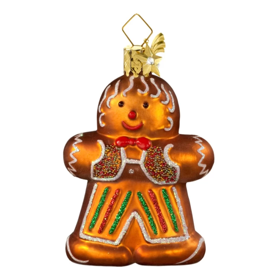 "Poesie in Glas Gingerbread Boy Cookie - Festive Holiday Treat"