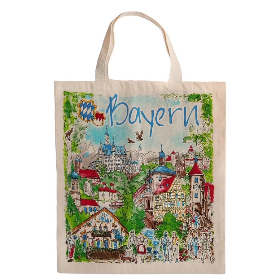 "Käthe Wohlfahrt Bavarian Cotton Bag – Traditional German Handmade Tote"