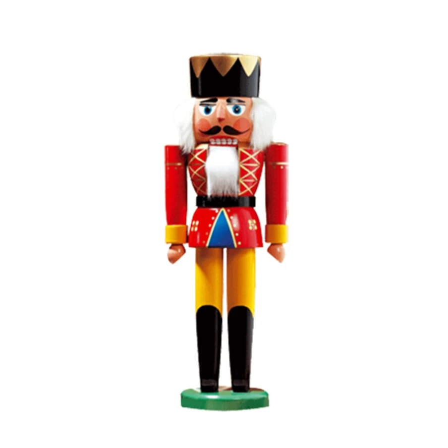 HODREWA 9.9 Inch Red King Nutcracker - Decorative Christmas Figurine