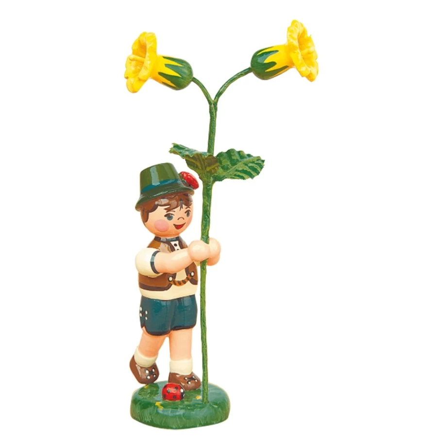"Hubrig Volkskunst Flower Children Primrose - Handcrafted Decorative Collectible"