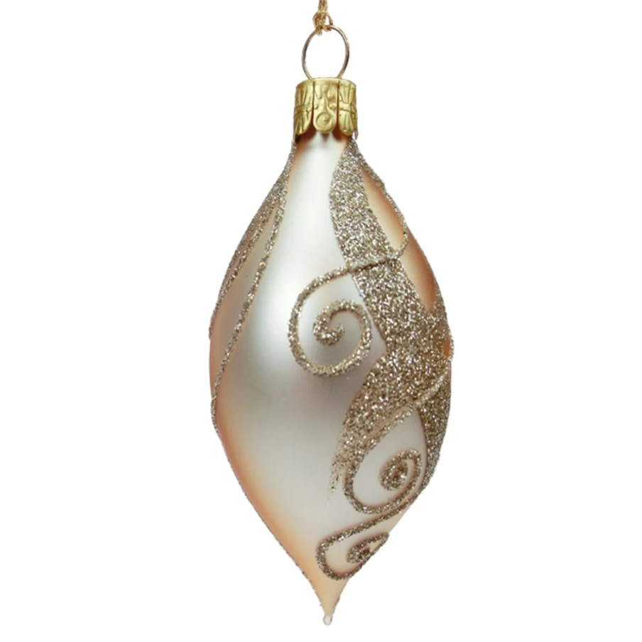"Käthe Wohlfahrt Olive Gold Christmas Ornament with Golden Decorations"