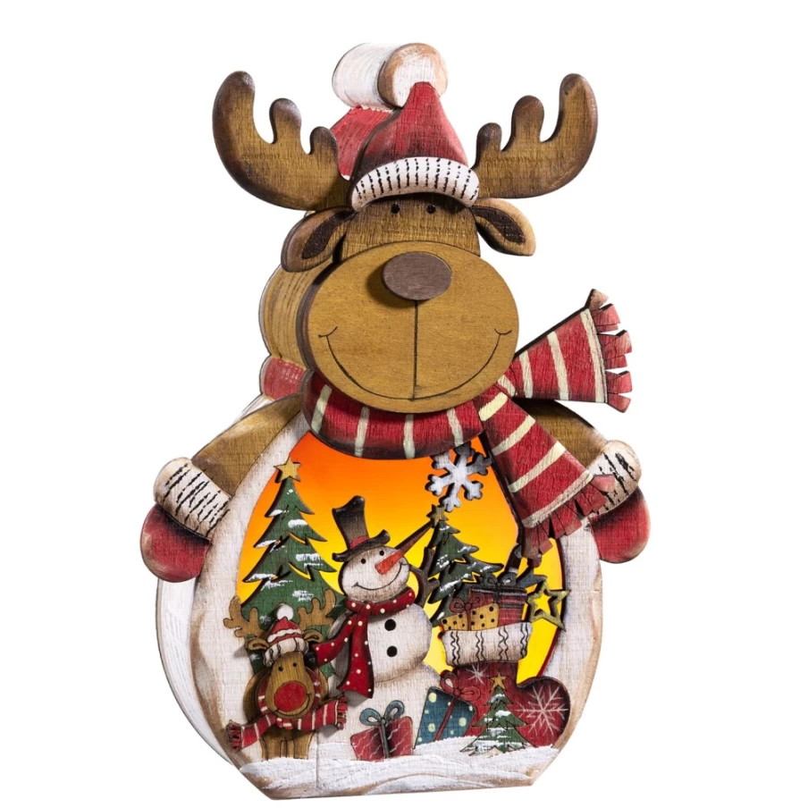 Käthe Wohlfahrt Moose "Winter Forest" Handmade Christmas Ornament - Festive Holiday Decor