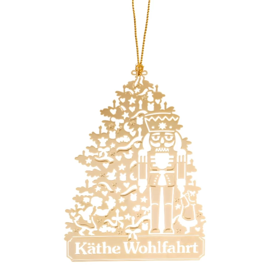 "Käthe Wohlfahrt Gold-Plated Brass Christmas Tree Ornament"