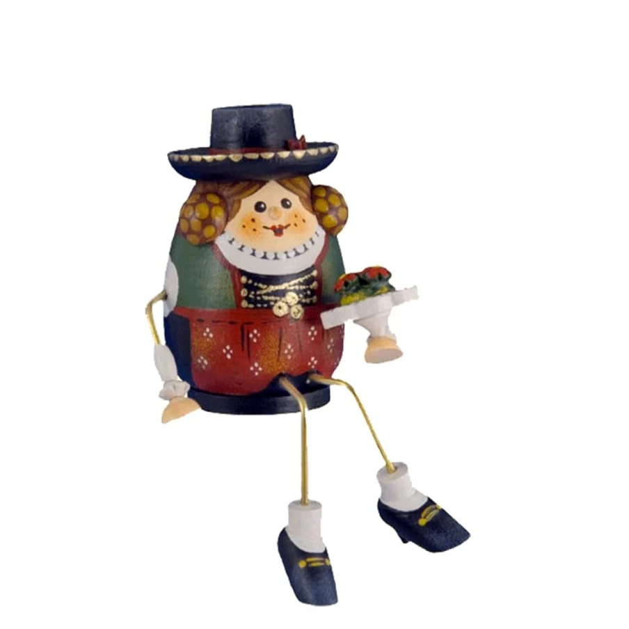 "Käthes Original Bavarian Girl Smoky Traditional German Figurine – Handcrafted Collectible"