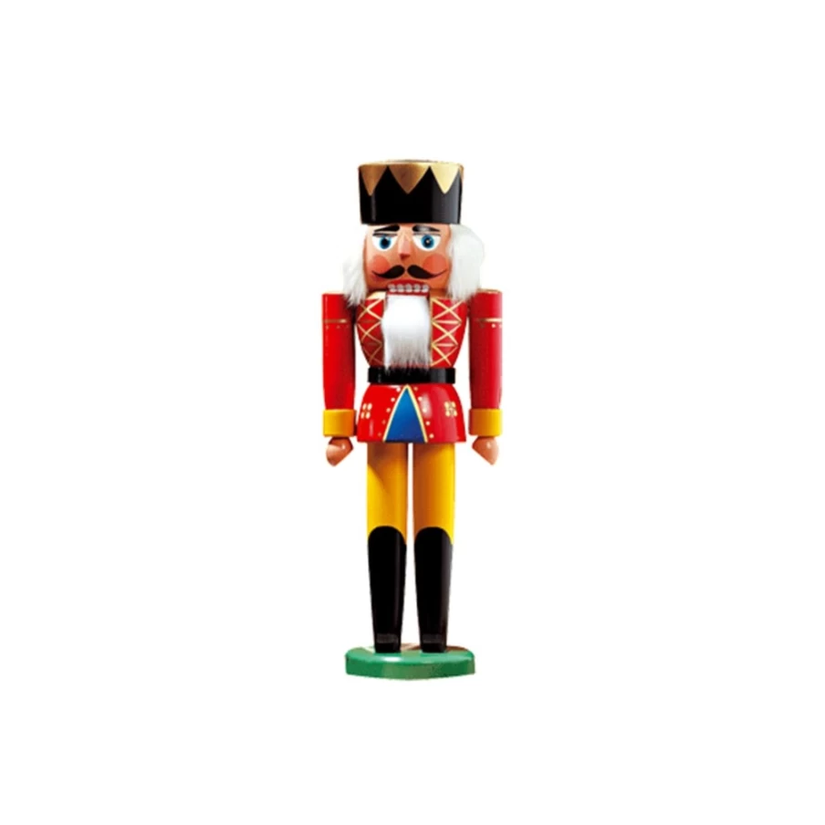HODREWA 9.9 Inch Red King Nutcracker - Decorative Christmas Figurine