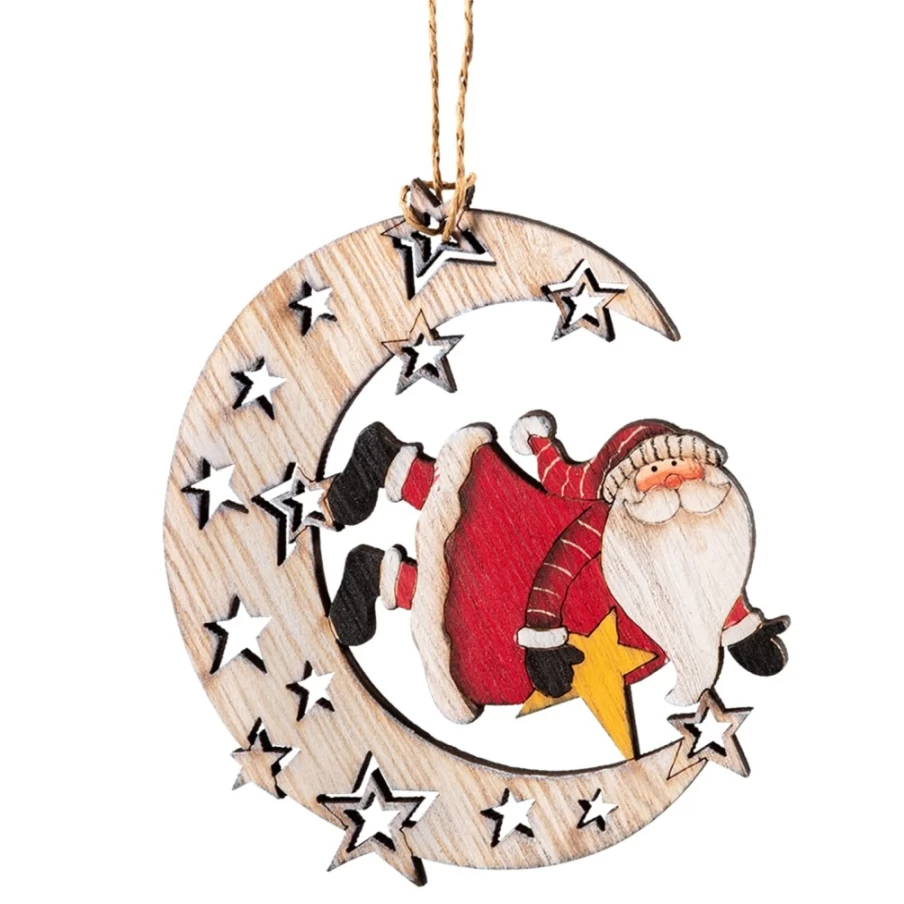 "Käthe Wohlfahrt Santa In The Moon Christmas Ornament – Handcrafted German Decoration"