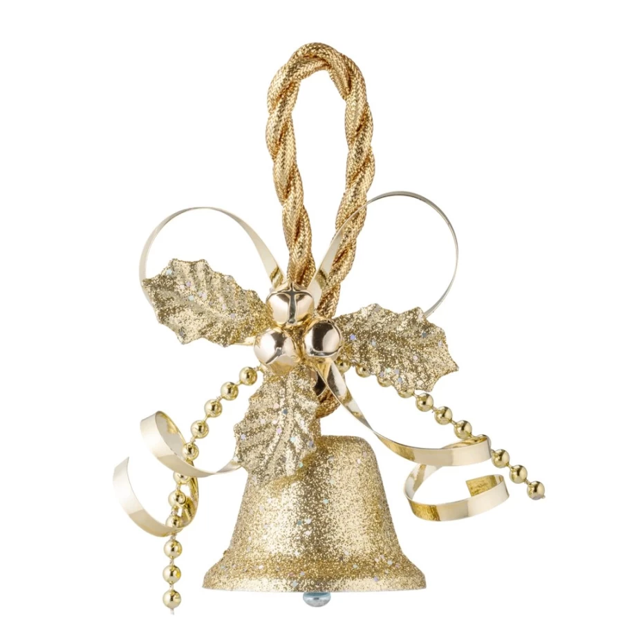 "Käthe Wohlfahrt Gold Christmas Bell - Traditional German Holiday Decoration"
