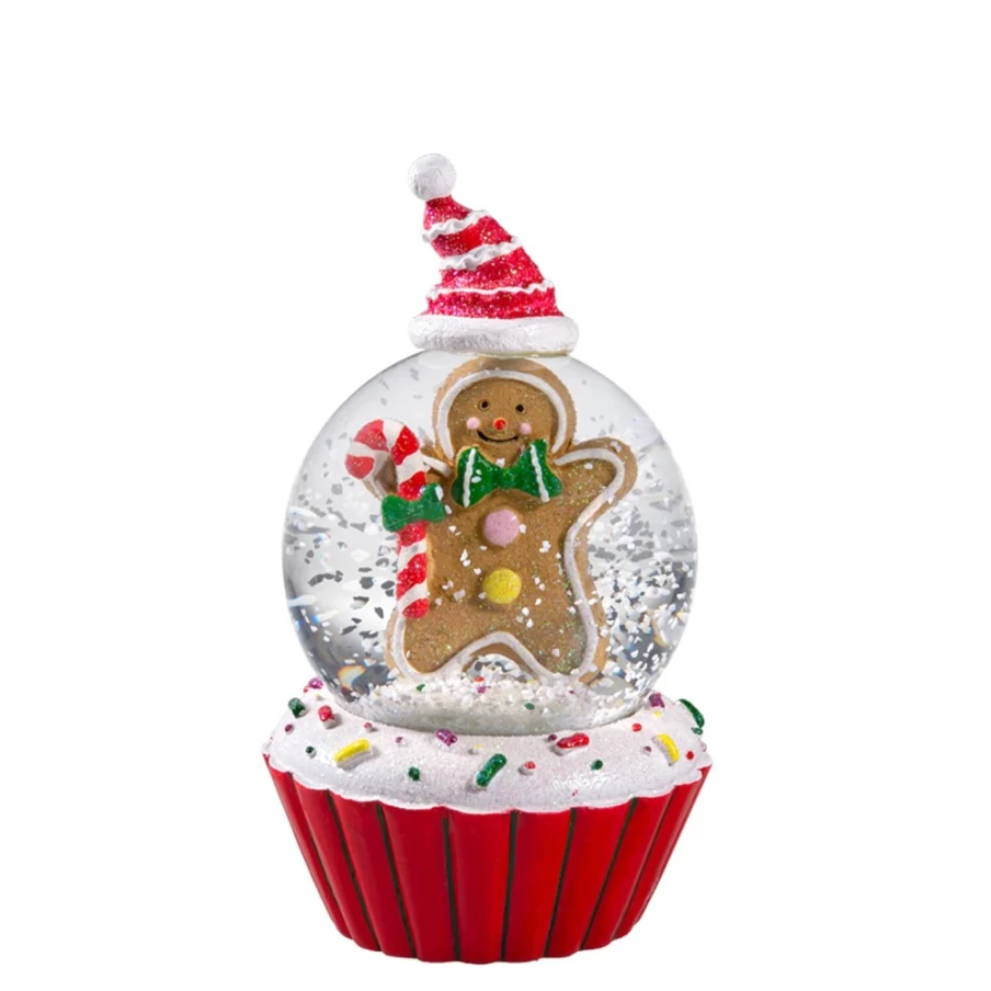 Käthe Wohlfahrt Gingerbread Muffin Snow Globe - Handcrafted Christmas Collectible