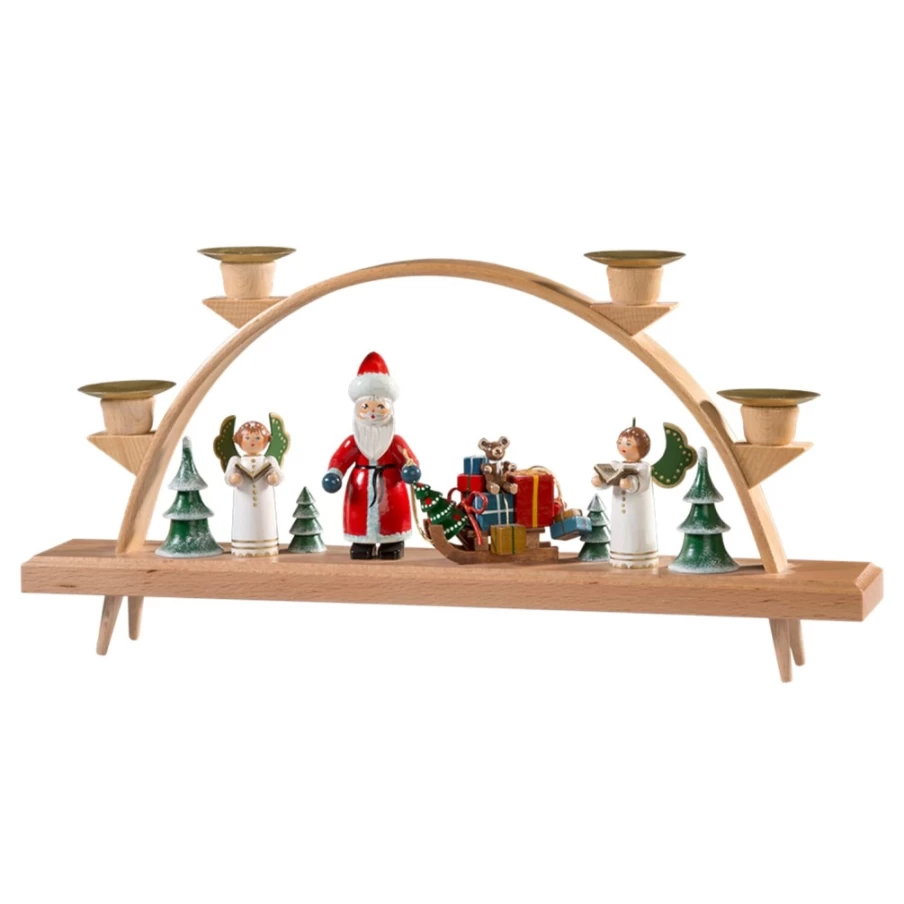 Käthes Original Schwibbogen "Christmas Journey" – Handmade German Christmas Arc Decoration for Festive Holiday Decor