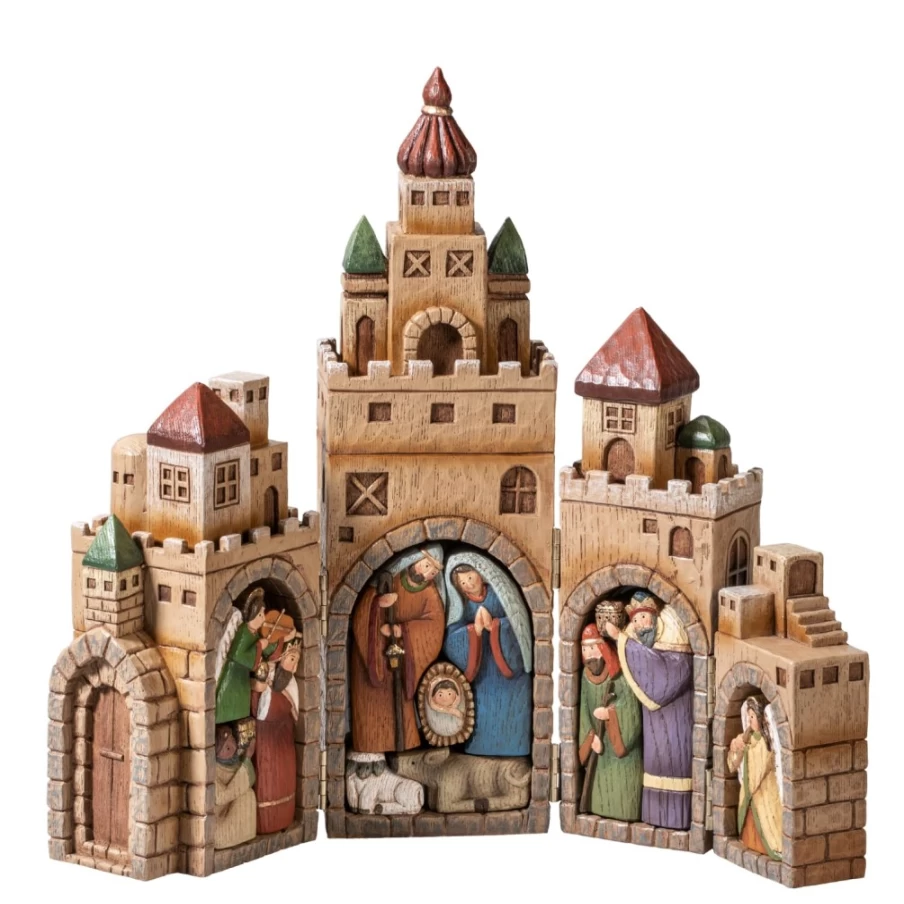 Käthe Wohlfahrt Nativity Scene "Bethlehem" - Handcrafted Christmas Manger Set for Holiday Decor