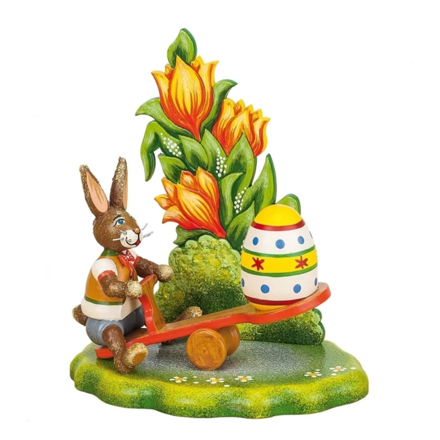 "Hubrig Volkskunst Easter Egg Seesaw - Decorative Spring Toy for Kids & Home Decor"