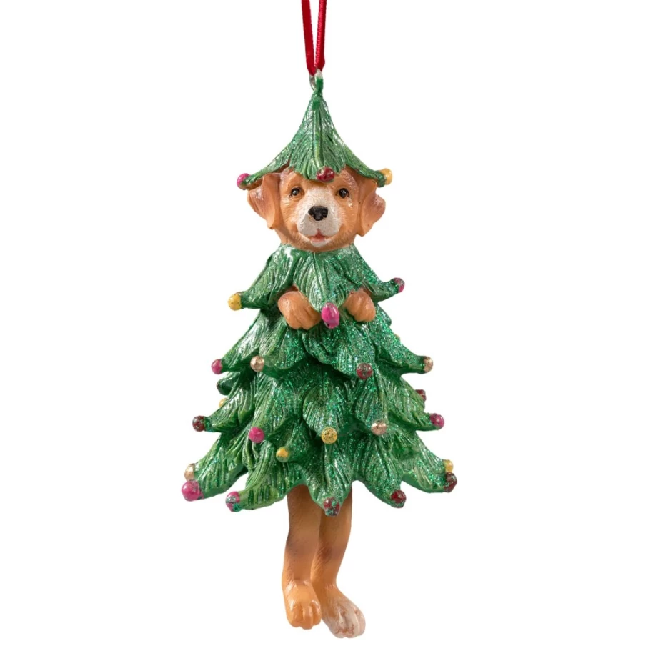 "Käthe Wohlfahrt Christmas Dog Ornament - Festive Holiday Tree Decoration"