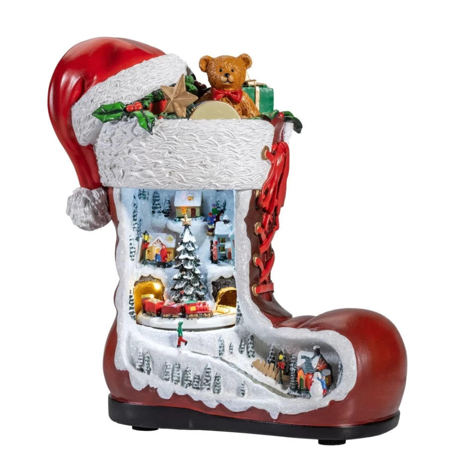 "Käthe Wohlfahrt Santa's Stocking Music Box – Christmas Holiday Decor & Collectible Gift"
