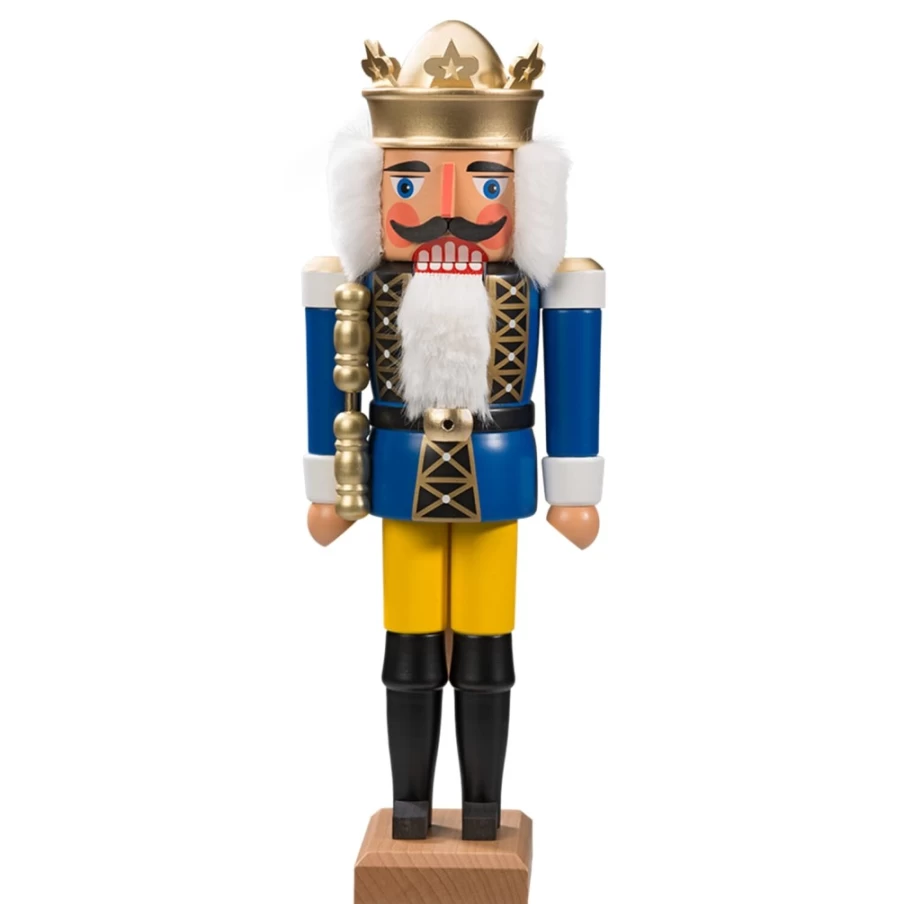 HODREWA 14.2 Inch Blue King Nutcracker - Decorative Christmas Figurine