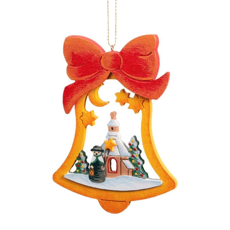 "Käthes Original Seiffen Church Bell – Handcrafted German Christmas Decoration"
