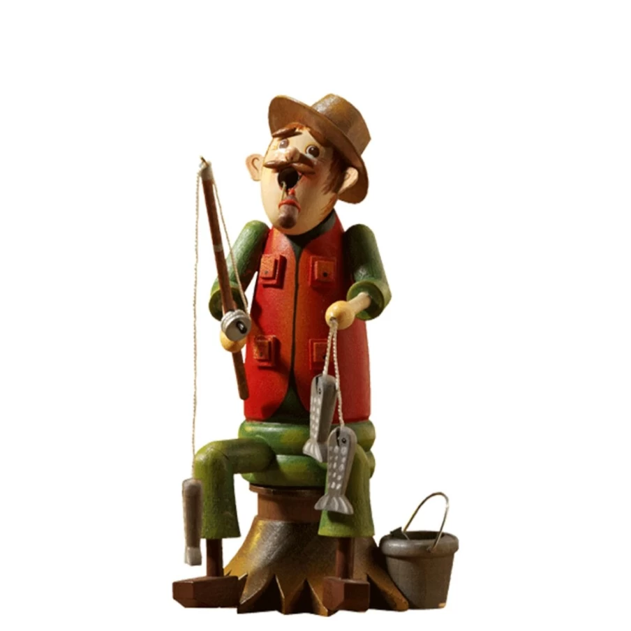 "Käthes Original Fischerman Incense Smoker – Handcrafted Wooden Decor for Home & Gifts"