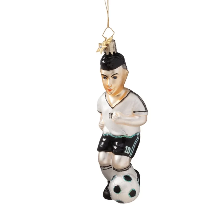 "Poesie in Glas Soccer Player Figurine – Handcrafted Football Collectible"