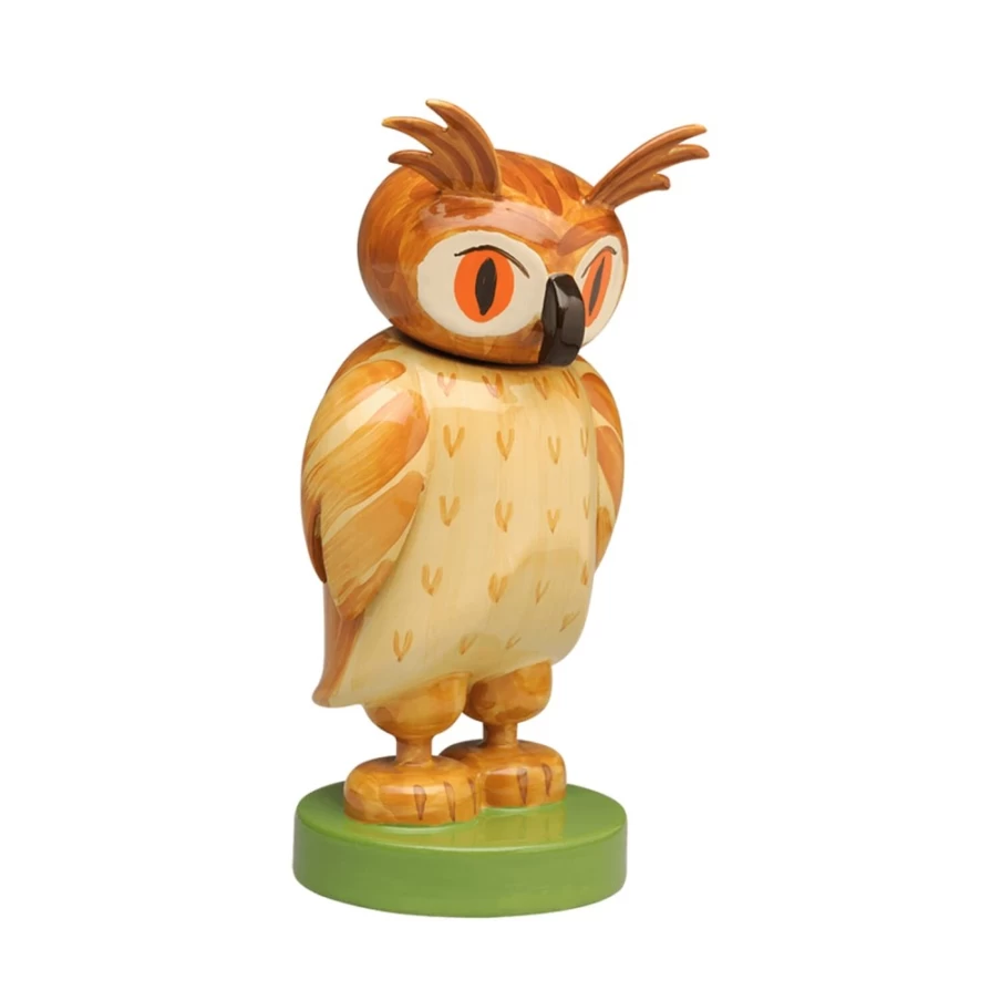 WENDT & KÜHN Medium Owl Figurine - Handcrafted Collectible Decorative Statue