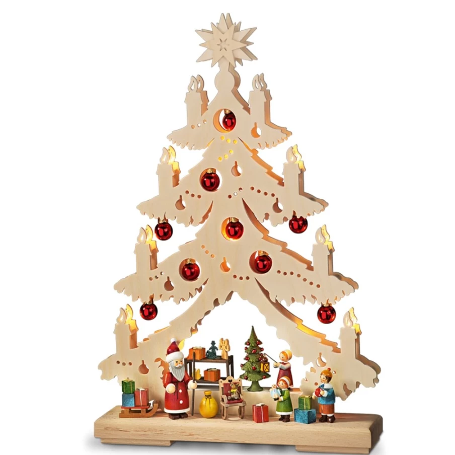 Käthes Original Schwibbogen "Every Year" LED Decorative Light with USB Port, 230V, Traditional German Christmas Arch