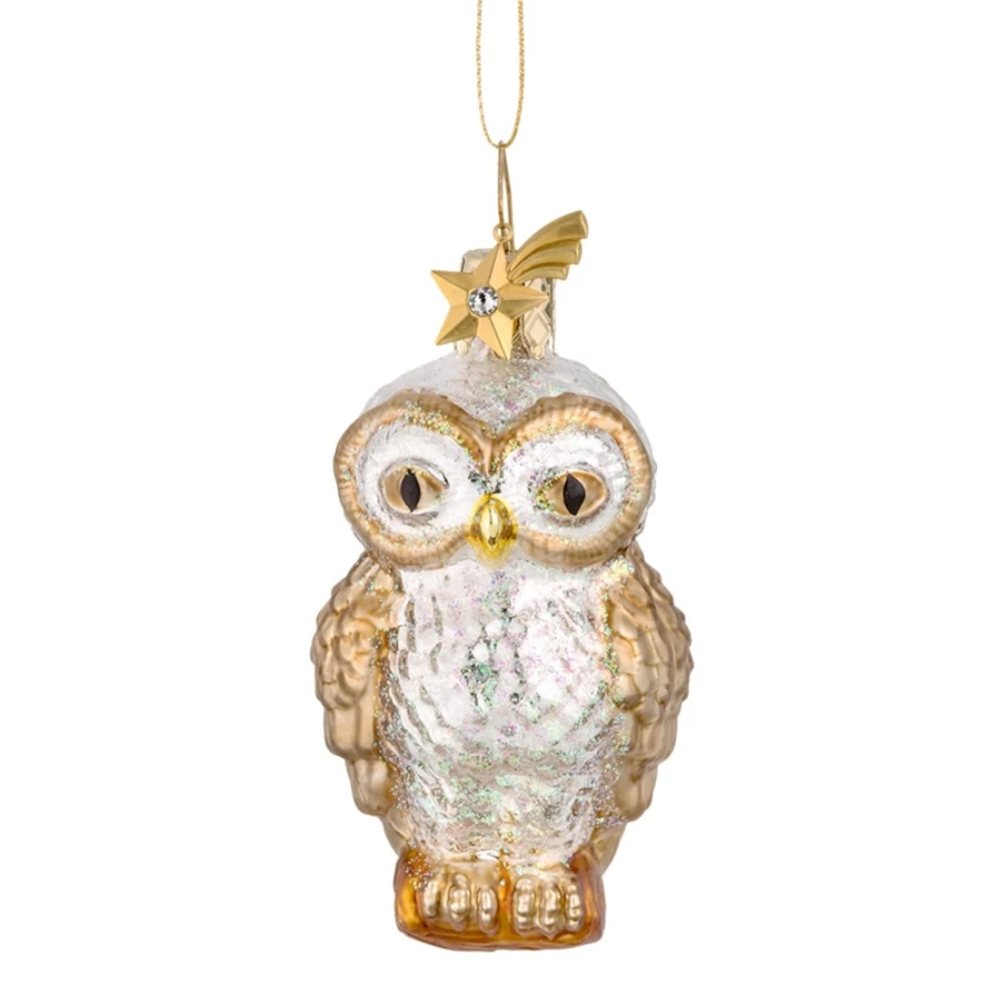 "Poesie in Glas Owl - Elegant Handcrafted Glass Owl Figurine for Collectors"