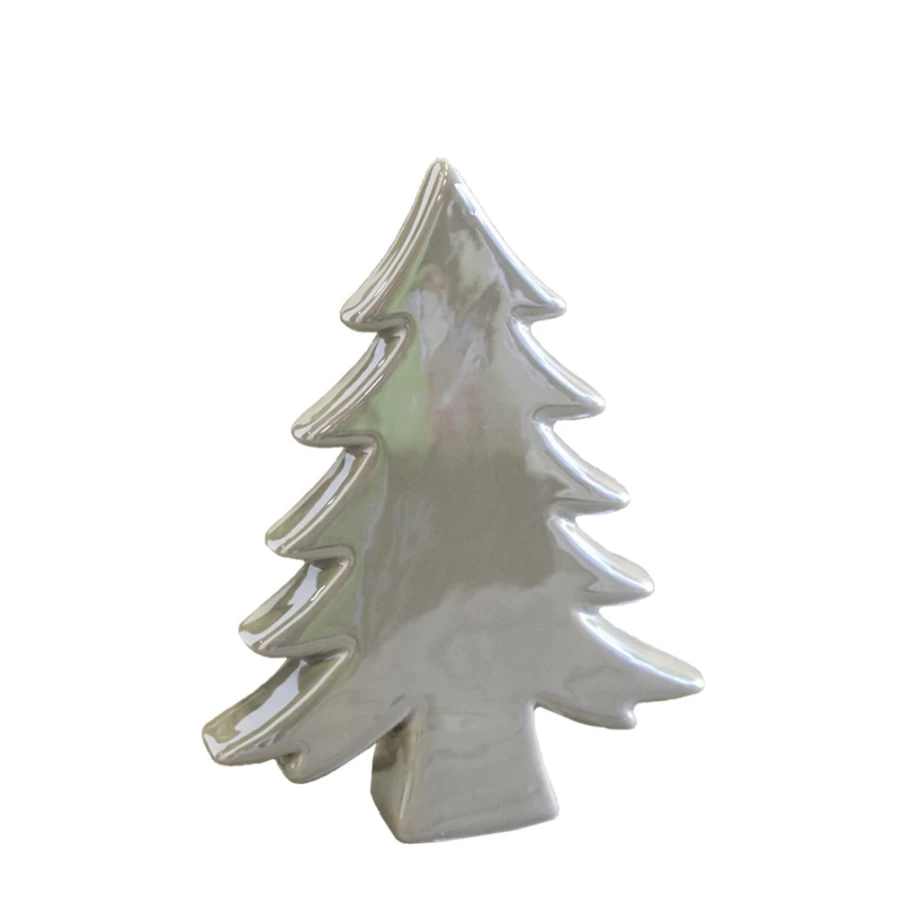 "Käthe Wohlfahrt Grey Fir Tree Ornament – 6.3 Inch Handcrafted Christmas Decoration"