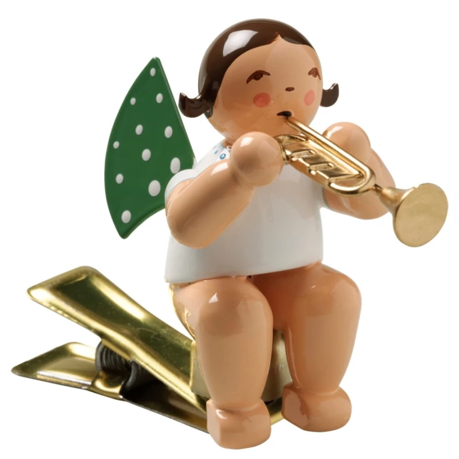 "WENDT & KÜHN Engel With Trumpet Collectible Figurine – Handcrafted German Angel Ornament"