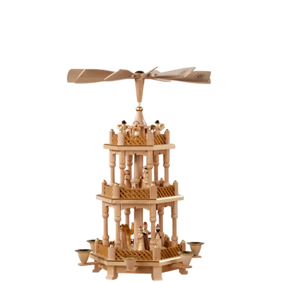 Richard Glässer Nativity Pyramid "The Birth of Christ" Christmas Decoration