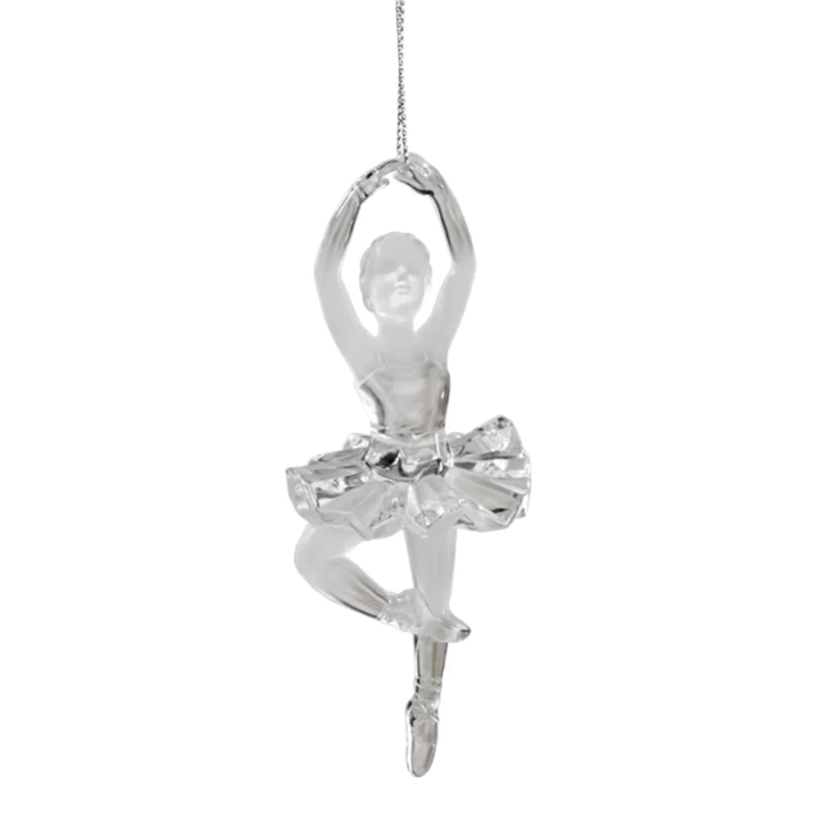 "Käthe Wohlfahrt Acrylic Ballerina Figurine – Elegant Handcrafted Ballet Dancer Decor"