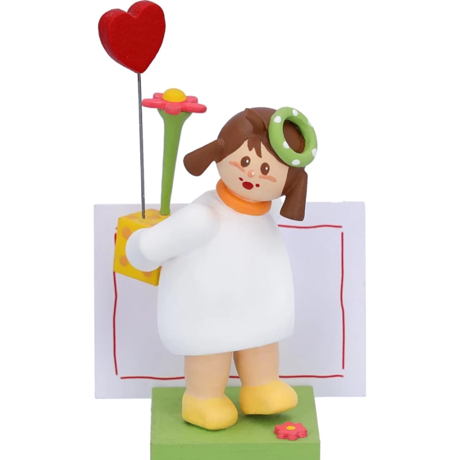 "Käthes Original Girl With Heart And Flowers Handmade Porcelain Figurine"