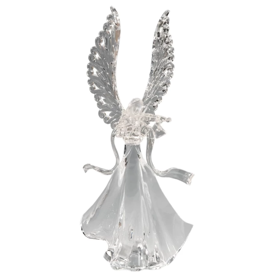 "Käthe Wohlfahrt Handcrafted Acrylic Angel Playing Violin - Christmas Ornament Collectible"