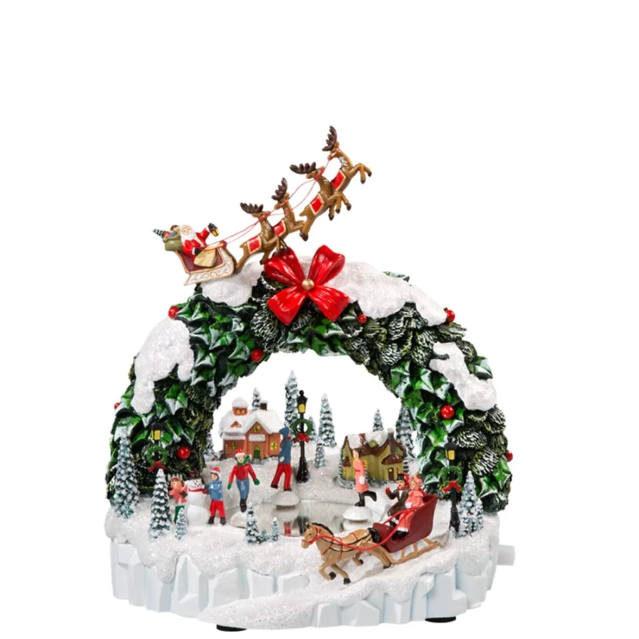 "Käthe Wohlfahrt Hustle And Bustle On The Ice Musical Christmas Music Box"