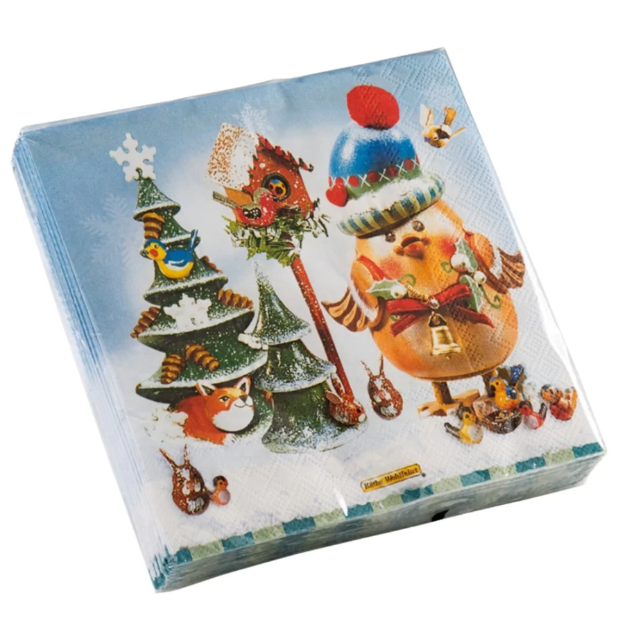 Käthe Wohlfahrt Winter Twittering Christmas Paper Napkins Holiday Dining Decor