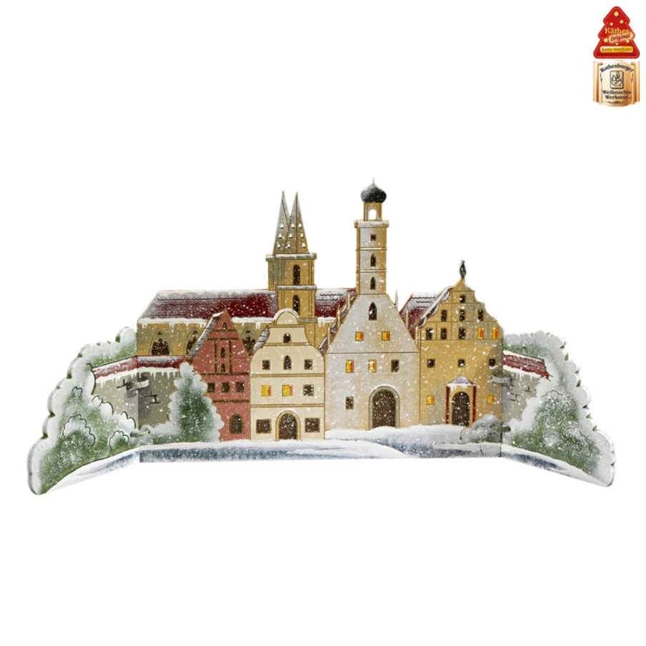 "Käthes Original Rothenburg Panorama - Premium Collectible German Townscape Art"