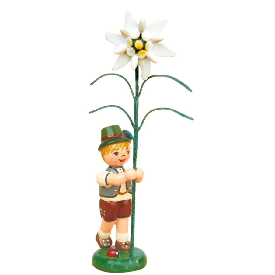 "Hubrig Volkskunst Edelweiss Flower Children Traditional German Folk Art"